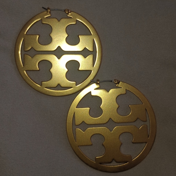 Tory Burch Icon Hoop Earrings NWOT - Picture 2 of 3
